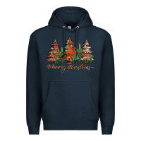 Navy western christmas trees merry christmas Premium Hoodie - Jasminsmagicworld