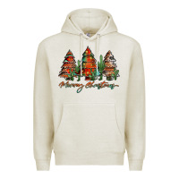 Oatmeal Heather western christmas trees merry christmas Premium Hoodie - Jasminsmagicworld