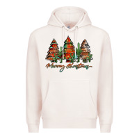 Pale Pink western christmas trees merry christmas Premium Hoodie - Jasminsmagicworld