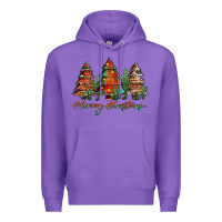 Purple western christmas trees merry christmas Premium Hoodie - Jasminsmagicworld
