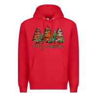 Red western christmas trees merry christmas Premium Hoodie - Jasminsmagicworld