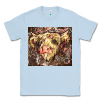 Dusty Blue leopard cow Classic Tee - Zillion Design Studio