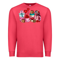 Cardinal valentines day roses coffee cups Premium Sweatshirt - AdoDesignShop