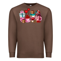 Chestnut valentines day roses coffee cups Premium Sweatshirt - AdoDesignShop