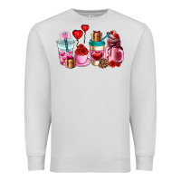 Dove Grey valentines day roses coffee cups Premium Sweatshirt - AdoDesignShop