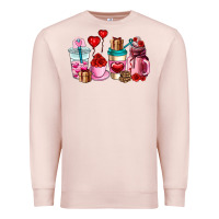 Pale Pink valentines day roses coffee cups Premium Sweatshirt - AdoDesignShop