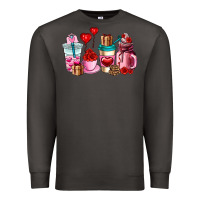 Smoke valentines day roses coffee cups Premium Sweatshirt - AdoDesignShop