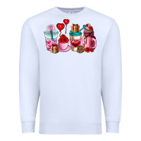 White valentines day roses coffee cups Premium Sweatshirt - AdoDesignShop