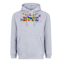 Heather Grey lgbtq hope  libbey glass Heavyweight Hoodie - HRA Design Shop