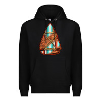 Black turquoise serape tooled leather arrowhead Premium Hoodie - Jasminsmagicworld