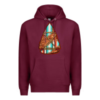 Burgundy turquoise serape tooled leather arrowhead Premium Hoodie - Jasminsmagicworld