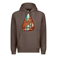Coffee turquoise serape tooled leather arrowhead Premium Hoodie - Jasminsmagicworld