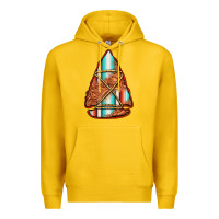 Lemon turquoise serape tooled leather arrowhead Premium Hoodie - Jasminsmagicworld