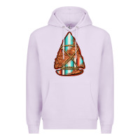 Lilac turquoise serape tooled leather arrowhead Premium Hoodie - Jasminsmagicworld