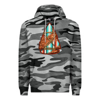 Slate Camo turquoise serape tooled leather arrowhead Premium Hoodie - Jasminsmagicworld
