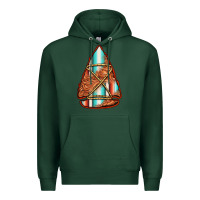 Sports Green turquoise serape tooled leather arrowhead Premium Hoodie - Jasminsmagicworld