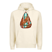 Tofu turquoise serape tooled leather arrowhead Premium Hoodie - Jasminsmagicworld