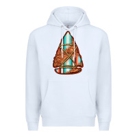 White turquoise serape tooled leather arrowhead Premium Hoodie - Jasminsmagicworld