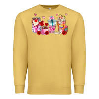 Antique Gold valentines day coffee cup Premium Sweatshirt - AdoDesignShop