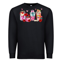 Black valentines day coffee cup Premium Sweatshirt - AdoDesignShop