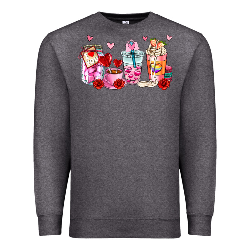 Valentines Day Coffee Cup Premium Sweatshirt by AdoDesignShop | Teevron