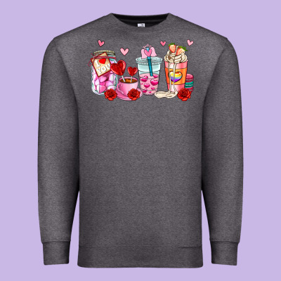 Valentines Day Coffee Cup Premium Sweatshirt Designed By Adodesignshop