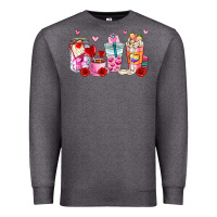 Charcoal Heather valentines day coffee cup Premium Sweatshirt - AdoDesignShop