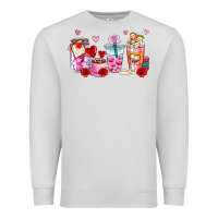 Dove Grey valentines day coffee cup Premium Sweatshirt - AdoDesignShop