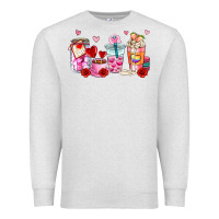 Oatmeal Heather valentines day coffee cup Premium Sweatshirt - AdoDesignShop
