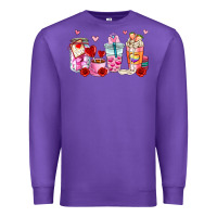 Purple valentines day coffee cup Premium Sweatshirt - AdoDesignShop