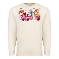 Sandshell valentines day coffee cup Premium Sweatshirt - AdoDesignShop