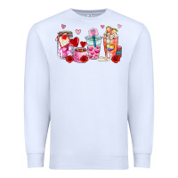 White valentines day coffee cup Premium Sweatshirt - AdoDesignShop