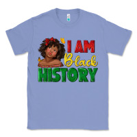 Colony Blue i am black history with afro black girl Classic Tee - texasbilliewilder