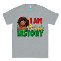 Heather Grey i am black history with afro black girl Classic Tee - texasbilliewilder