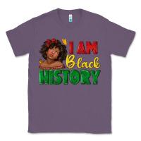 Lavender i am black history with afro black girl Classic Tee - texasbilliewilder