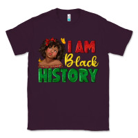 Plum i am black history with afro black girl Classic Tee - texasbilliewilder