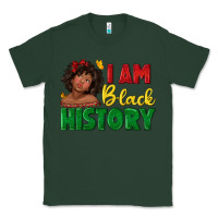 Sports Green i am black history with afro black girl Classic Tee - texasbilliewilder