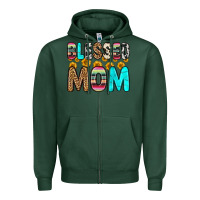 Sports Green blessed mom Zipper Hoodie - Zillion Design Studio