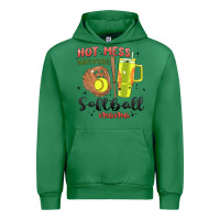 Emerald hot mess always stressed softball mama stanley cup Urban Hoodie - MaliasSmallBusiness
