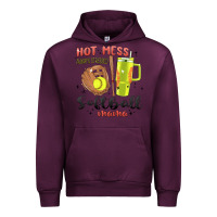 Mauve Wine hot mess always stressed softball mama stanley cup Urban Hoodie - MaliasSmallBusiness