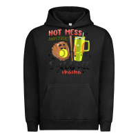 Pigment Black hot mess always stressed softball mama stanley cup Urban Hoodie - MaliasSmallBusiness