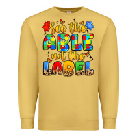 Antique Gold see the able not the label Premium Sweatshirt - JahusDesignShop