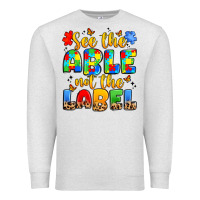 Oatmeal Heather see the able not the label Premium Sweatshirt - JahusDesignShop