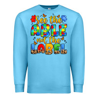 Ocean Blue see the able not the label Premium Sweatshirt - JahusDesignShop