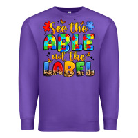 Purple see the able not the label Premium Sweatshirt - JahusDesignShop