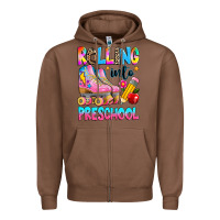 Chestnut rolling into preschool grade Zipper Hoodie - texasbilliewilder