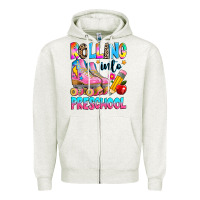 Oatmeal Heather rolling into preschool grade Zipper Hoodie - texasbilliewilder