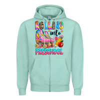 Seafoam rolling into preschool grade Zipper Hoodie - texasbilliewilder