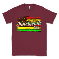 Burgundy juneteenth 1865 with crown flag Classic Tee - texasbilliewilder