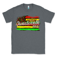 Charcoal Heather juneteenth 1865 with crown flag Classic Tee - texasbilliewilder
